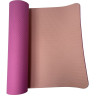 Коврик для йоги и фитнеса UNIX FIT двусторонний, 180 х 61 х 0,8 см, двуцветный, розовый YMU8MMPK